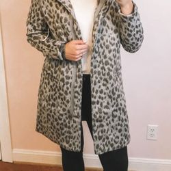 Old Navy Brushed Leopard Coat