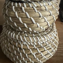 3 Piece Wicker Basket 