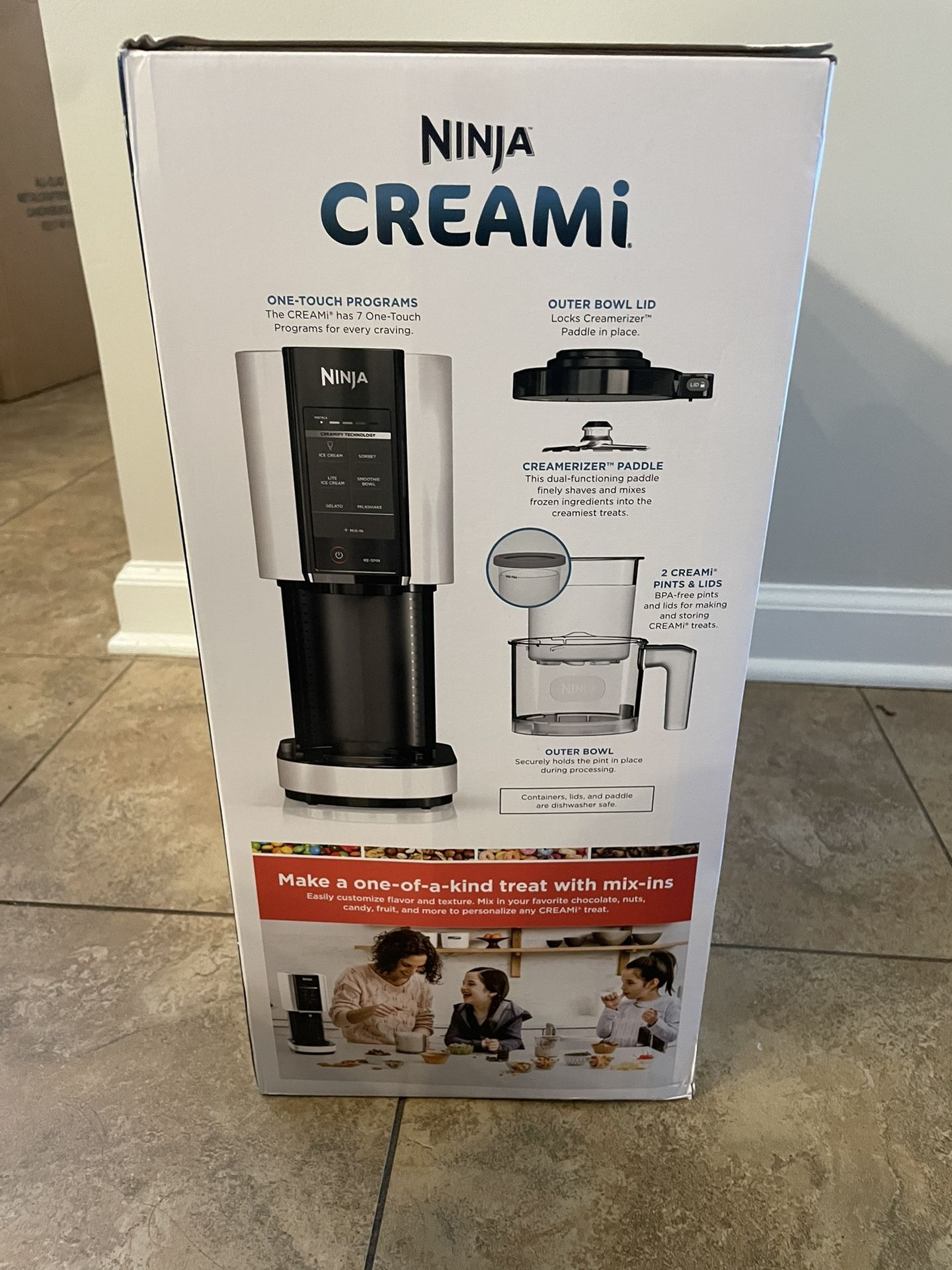 Ninja CREAMi, Ice Cream Maker and Frozen Treat Maker with 7 One-Touch Programs, White, NC300WMWH