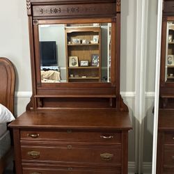Vintage Mirrored Dresser Late 1800’s