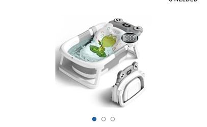 Foldable Baby Bathtub with Temperature Sensor