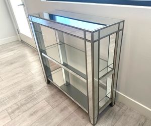 Mirrored console table sofa table, $135, excellent condition!