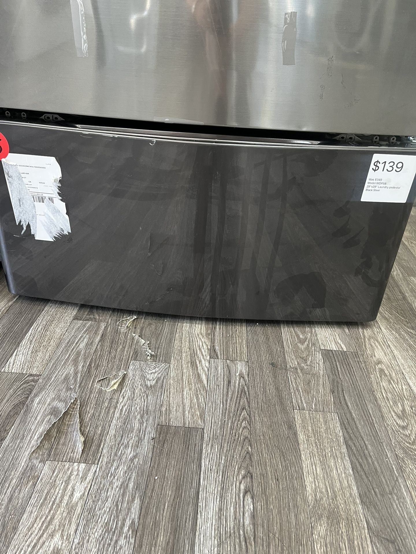 Pair of Black Steel LG Laundry Pedestals @60% Off or $420 Off MSRP!