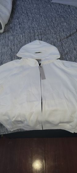 white Essentials Hoodie Size L