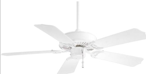 MINKA-AIRE F572-WH Sundance 42" 5-Blade Ceiling Fan in White Finish with White All Weather Blades
