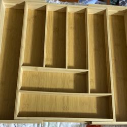 100% Bamboo Kitchen Expandable Drawer Organizer