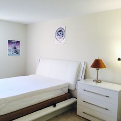 White Leather bedroom set