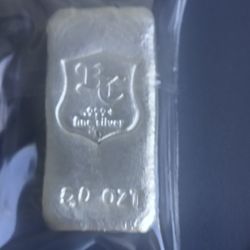 Nice Hand Poured Silver Bar... Five Ounce 