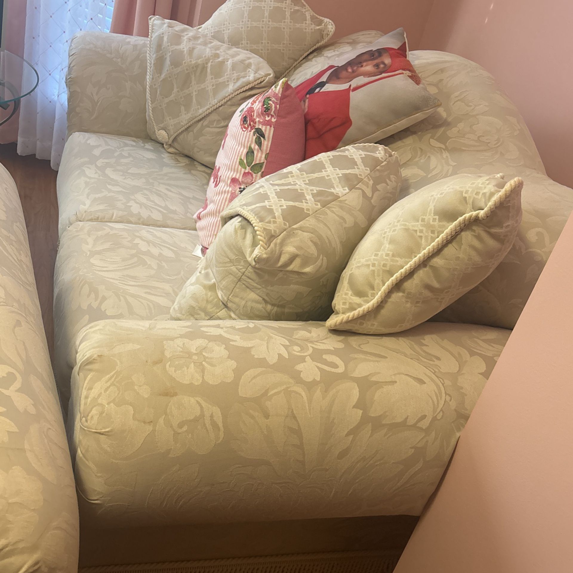 Off White 2pc Sofa And Loveseat