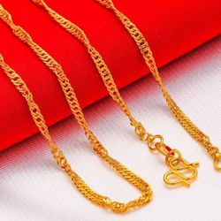 24k Gold Cuban Chain 3mm, 17in