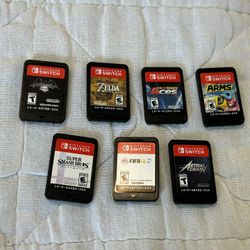 Nintendo Switch Loose game lot bundle zelda breath of the wild mario tennis smash bros astral chain arms world ends with you