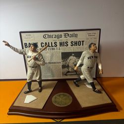 DANBURY MINT BABE RUTH CALLED HOMERUN SHOT FIGURINE STATUE YANKEES 1932 Damaged