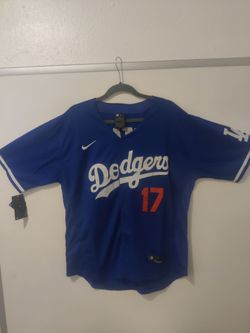 New Kids Dodgers Ohtani #17 Blue Jerseys Stitched