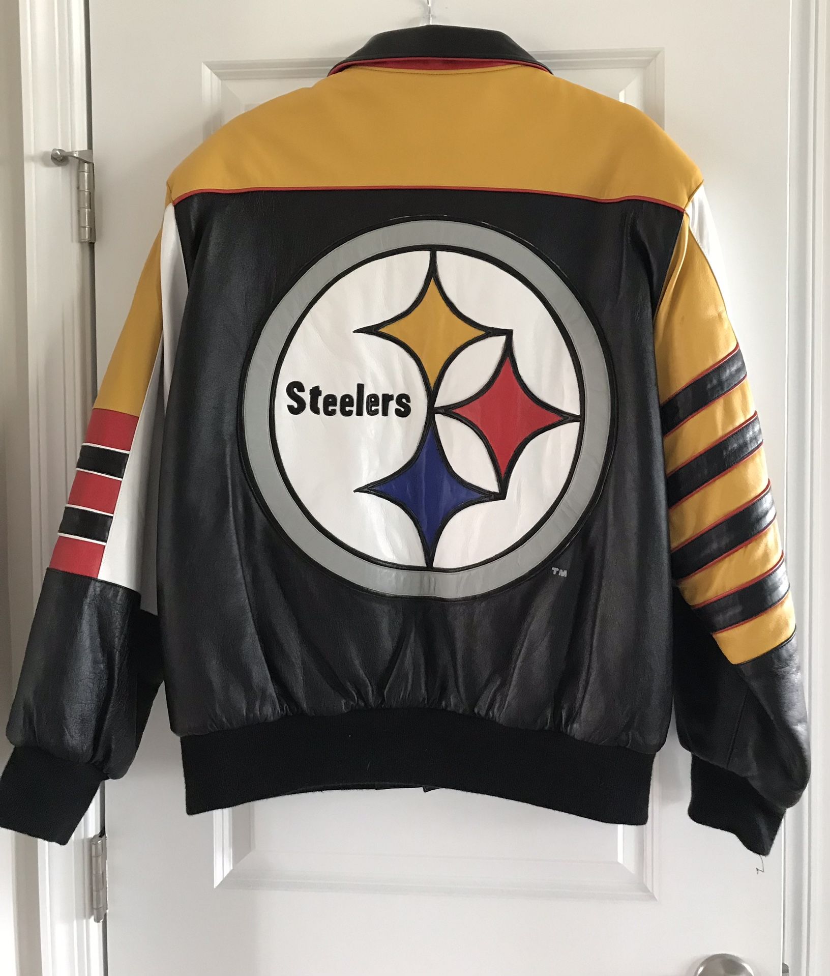 Collectable NFL Steelers Leather Reversible Jacket