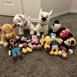Disney Stuffed Animal Lot 
