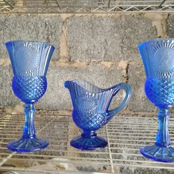 Avon Collectibles Blue Glass Presidents