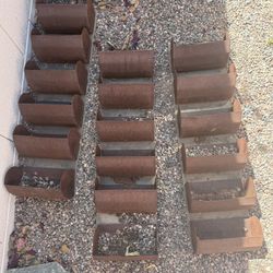 Vintage Grain Scoops on Conveyor Belt