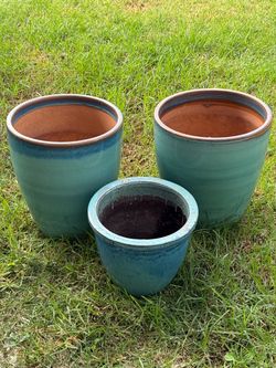 3 Terra Cotta Flower Pots