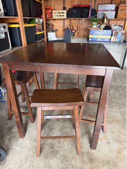 Solid wood High top table