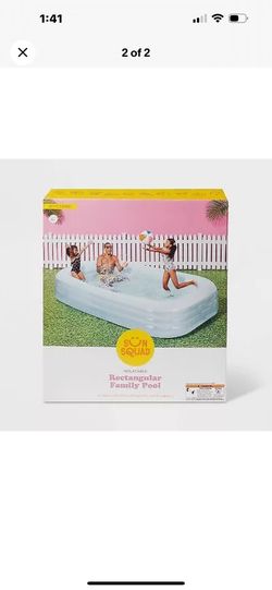 6' x 22" Deluxe Rectangular Family Pool Blue - Sun Squad