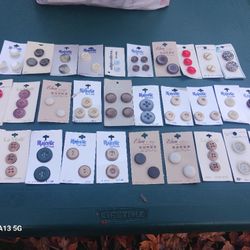 Vintage Bag Full Of Collectible Sewing Buttons.  A Must Have Instant Collection 