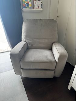 BuyBuy Baby Gray Nursery Swivel Glider Recliner Chair