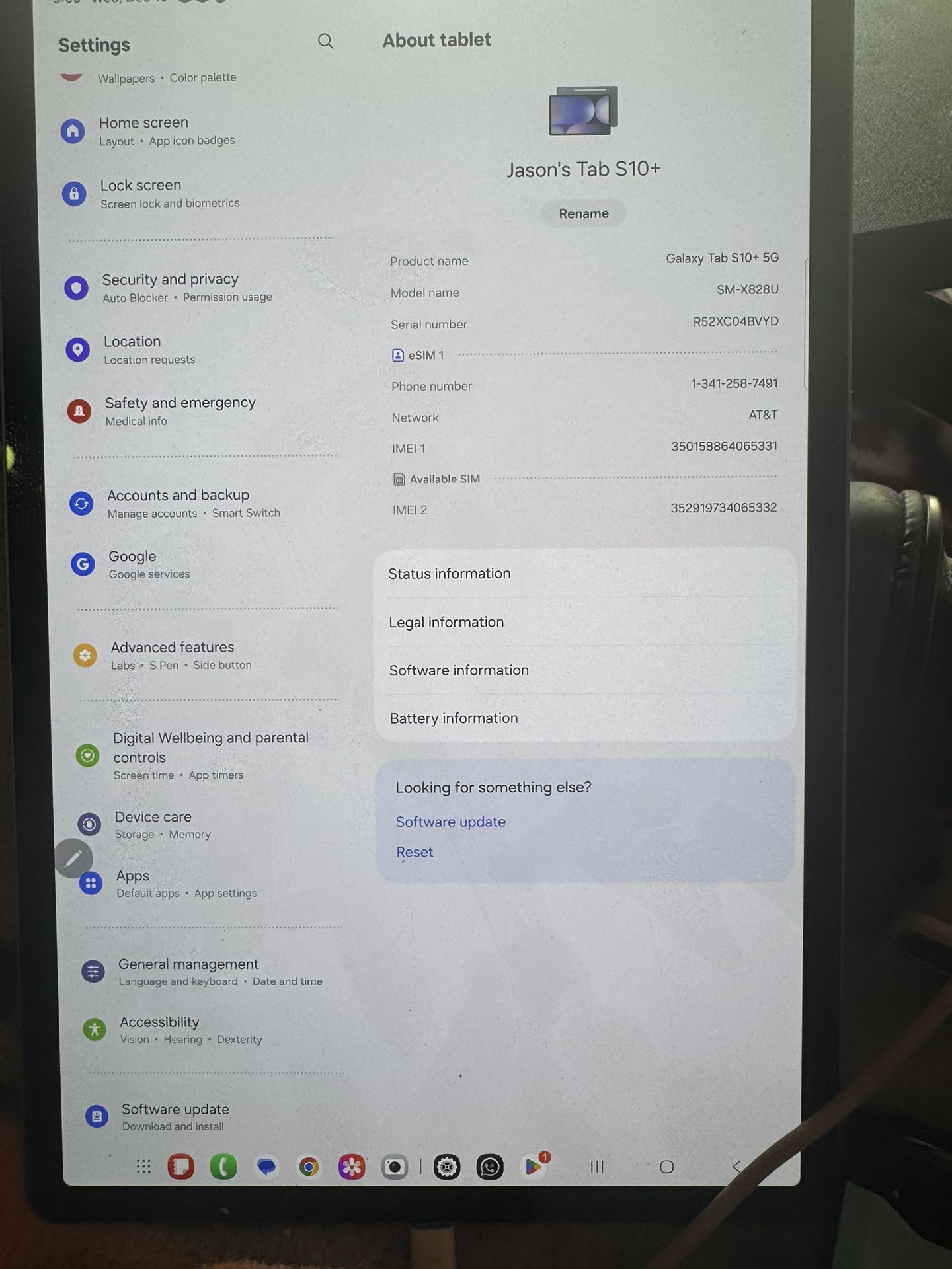 Samsung Galaxy Tablet S10 Plus 5G