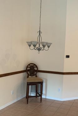 5 light Chandelier Brushed Nickel Finish