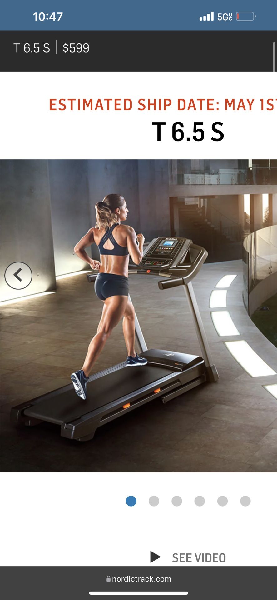 New In Box, NordicTrack T 6.5 Si Treadmill