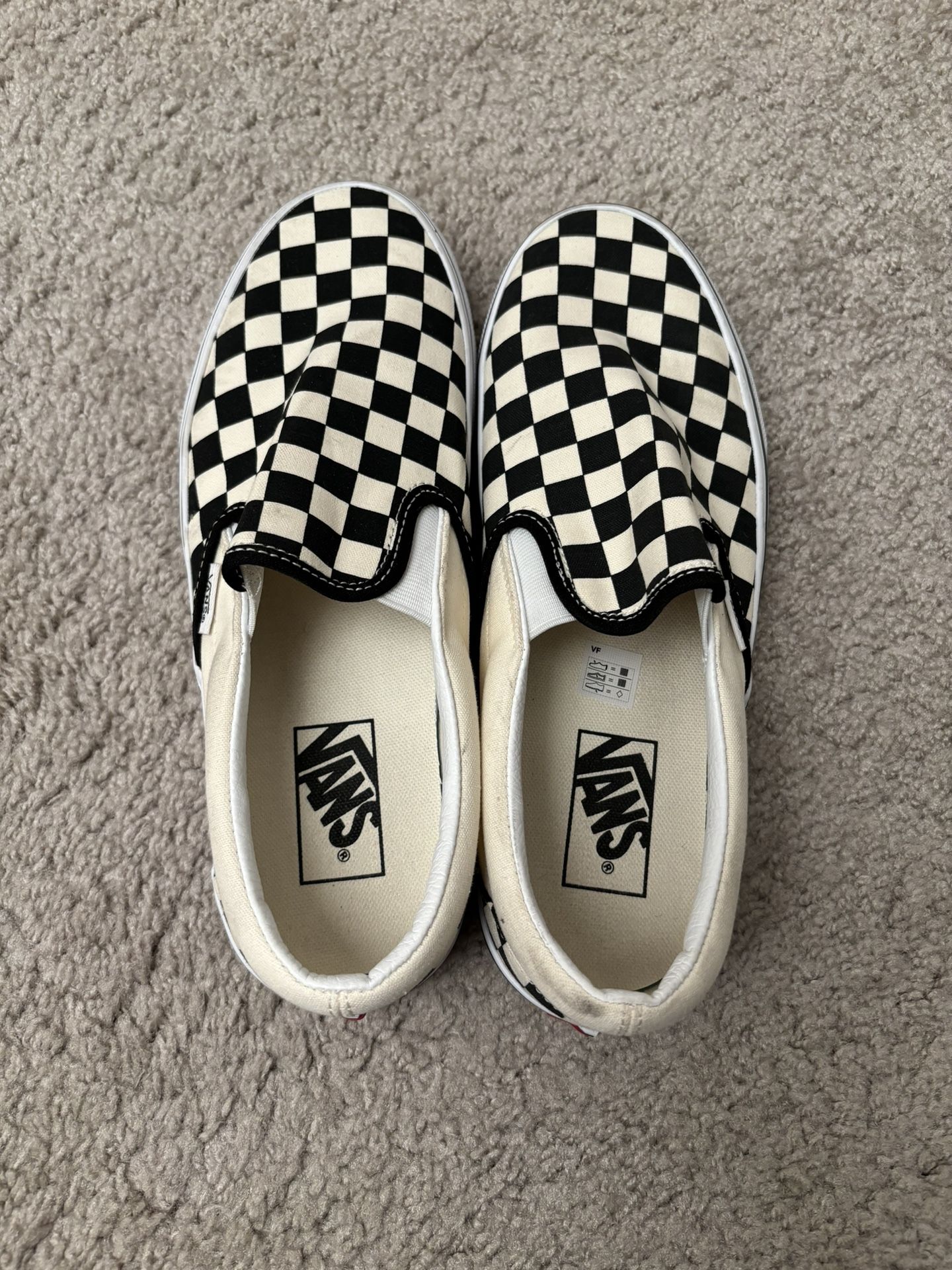 Vans Iconic Checkered Slip On Shoes Unisex Size 7.5/9