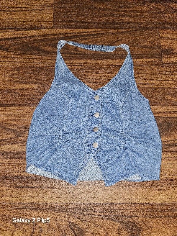 Denim Halter Top