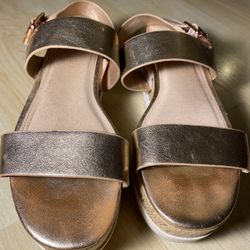 Gold “Madden Girl” Women Wedge Shoes 