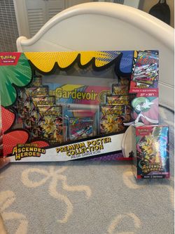 Pokemon AH Premium Poster Collection Mega Gardevoir + AH Booster Bundle