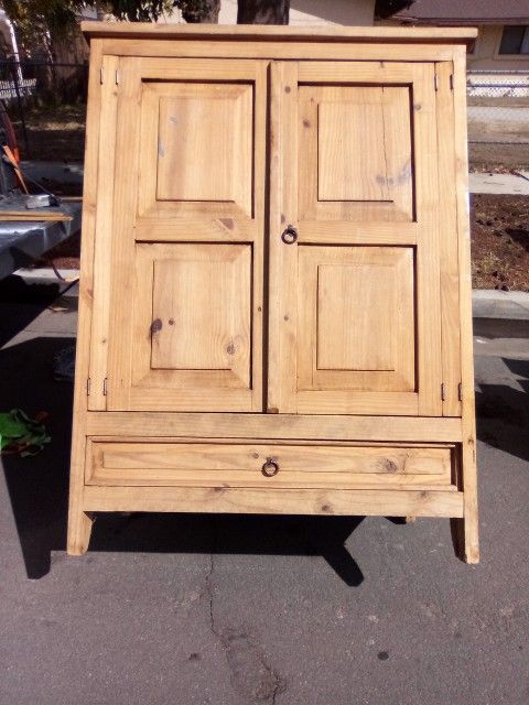 Solid Wood Armoir Reduced From $120. Please Read Description