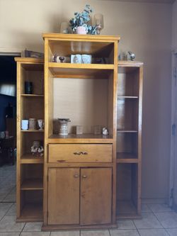 All Natural Wood Entertainment Center