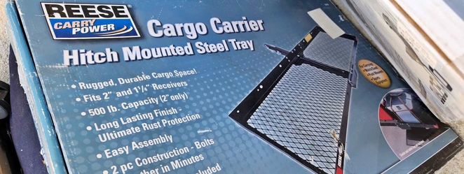 REESE CARRY POWER Cargo Carrier Hitch Mounted Steel Tray