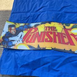 Original The Punisher Marvel Comics Arcade Video Game Translight Marquee Sign 