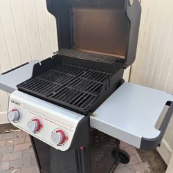 3 Burner  (2 For Searing) Weber Gas Grill With Cover