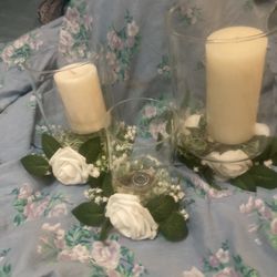 Glass candle holders