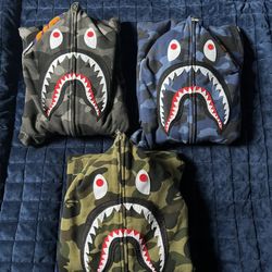 Bape Full Zip Shark Hoodies 