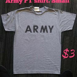 Army PT Shirt Small and Medium