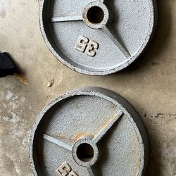 Two 35lb Weight Plates 