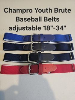 Champro Youth Brute Baseball Belt Adj 18"-34"