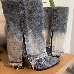 Denim Boots - New In Box - Size 9