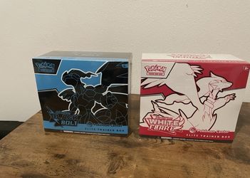 Black Bolt and White Flare POKEMON CENTER ETB Elite Trainer Box SEALED SET