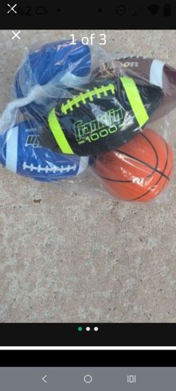 4 Footballs And Mini Basketball New