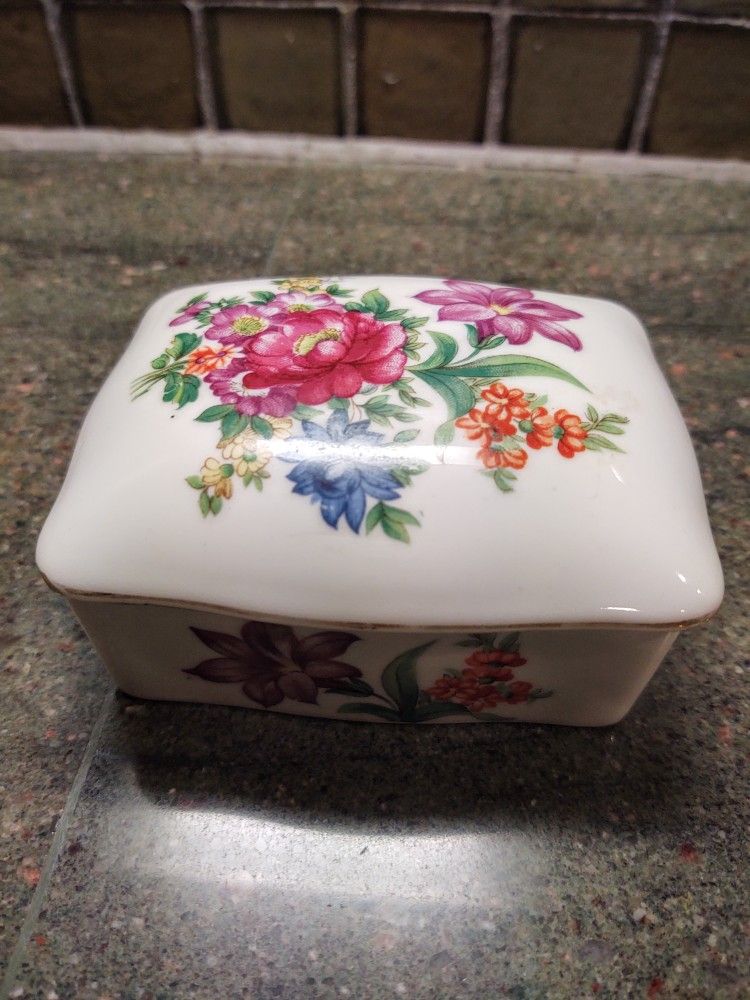 Vintage Bone China Ashtray Box