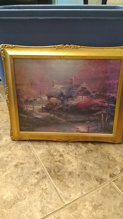 Thomas kincade framed picture