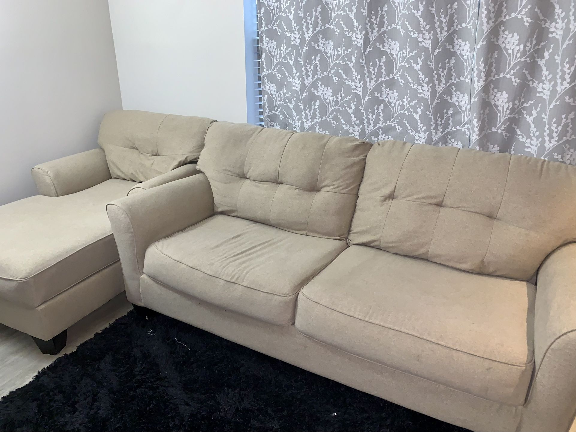 2-Piece Couch & Chaise Set – Comfortable, Clean, and Stylish