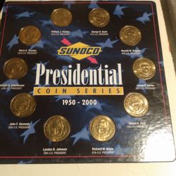 Vintage Collectible Sunoco Presidential Coins